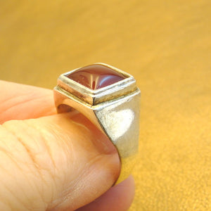 Hadar Designers Carnelian Ring size 8.5 Sterling Silver 925 Handmade (H) Last