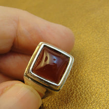 Load image into Gallery viewer, Hadar Designers Carnelian Ring size 8.5 Sterling Silver 925 Handmade (H) Last