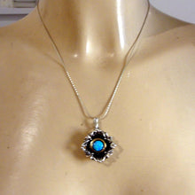 Load image into Gallery viewer, Hadar Designers Blue Opal Pendant 9k Yellow Gold 925 Silver Handmade (MS 1591)y