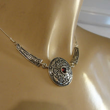 Load image into Gallery viewer, Hadar Designers Red Garnet Necklace 925 Sterling Silver Artist Handmade (MS)y