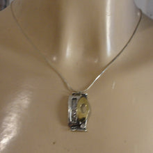 Load image into Gallery viewer, Hadar Designers Pendant zircon 9K yellow gold sterling silver handmade (ms 578)y