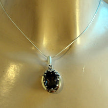 Load image into Gallery viewer, Hadar Designers smoky zircon Pendant 925 sterling silver handmade (ms 1549)y