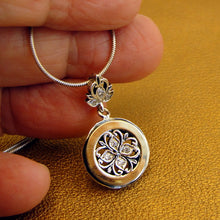 Load image into Gallery viewer, Hadar Designers White Zircon Pendant 9k Yellow Gold Sterling Silver (MS 1260)y