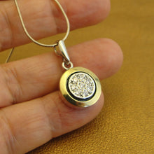 Load image into Gallery viewer, Hadar Designers White Zircon Pendant 9k Yellow Gold Sterling Silver (MS 1290)y