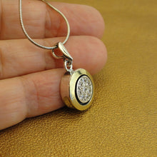 Load image into Gallery viewer, Hadar Designers White Zircon Pendant 9k Yellow Gold Sterling Silver (MS 1290)y