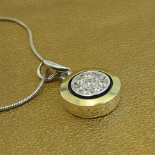 Load image into Gallery viewer, Hadar Designers White Zircon Pendant 9k Yellow Gold Sterling Silver (MS 1290)y