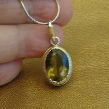 Load image into Gallery viewer, Hadar Designers Smokey Pendant 9k Yellow Gold 925 Sterling Silver Art (NS 2664)Y