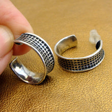 Load image into Gallery viewer, J Hoop Earrings 925 Sterling Silver Handmade Hadar Designers  (H) Last