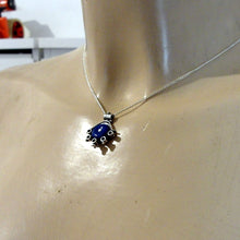 Load image into Gallery viewer, Hadar Designers Blue Lapis Lazuli pendant 925 sterling silver handmade art (h) y