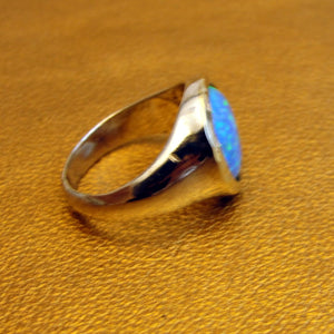 Hadar Designers Opal Ring 6.5, 7 Yellow 9k Gold 925 Silver Handmade () Last One
