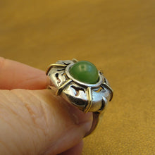 Load image into Gallery viewer, Hadar Designers Green Aventurine Ring 925 Sterling Silver size 8 Handmade ()Last