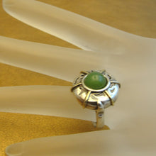 Load image into Gallery viewer, Hadar Designers Green Aventurine Ring 925 Sterling Silver size 8 Handmade ()Last