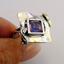 Load image into Gallery viewer, Hadar Designers Blue Opal Pendant 9k Yellow Gold 925 Silver Handmade Art (ms 351