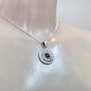 Red Garnet Pendant Zircon 925 Sterling Silver Hadar Designers (ms) Last