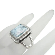 Load image into Gallery viewer, Roman Glass Ring Sterling Silver Antique 6,7,8,9 Handmade Hadar Designers (as)