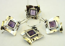 Load image into Gallery viewer, Hadar Designers Blue Topaz Earrings 9k Yellow Gold 925 Sterling Silver (ms 351)y