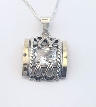 Load image into Gallery viewer, Impressive Zircon Pendant 9k Yellow Gold 925 Silver Handmade Hadar Designers()L