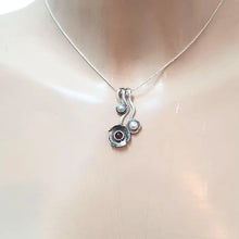 Load image into Gallery viewer, Artistic Garnet Pearl Pendant Sterling Silver Handmade Hadar Designers ()Last