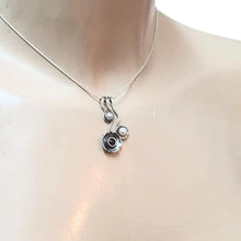 Load image into Gallery viewer, Artistic Garnet Pearl Pendant Sterling Silver Handmade Hadar Designers ()Last