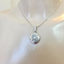 Load image into Gallery viewer, White Pearl Zircon Classy Pendant 9k Yellow Gold Sterling Silver Hadar Designers () Last