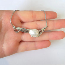 Load image into Gallery viewer, Artistic White Pearl Pendant 925 sterling Silver handmade Hadar designers () Last