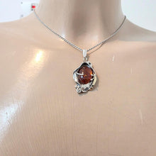 Load image into Gallery viewer, Baltic Amber Pendant 9k Yellow gold Sterling Silver (ms) Last