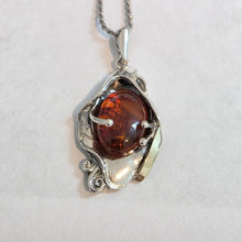Load image into Gallery viewer, Baltic Amber Pendant 9k Yellow gold Sterling Silver (ms) Last
