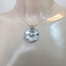 Load image into Gallery viewer, White pearl pendant 9k yellow gold sterling silver Handmade Hadar Designers () Last
