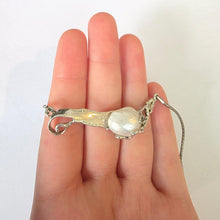 Load image into Gallery viewer, Artistic White Pearl Pendant 925 sterling Silver handmade Hadar designers () Last