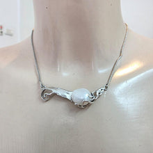 Load image into Gallery viewer, Artistic White Pearl Pendant 925 sterling Silver handmade Hadar designers () Last