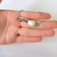 Load image into Gallery viewer, Artistic White Pearl Pendant 925 sterling Silver handmade Hadar designers () Last