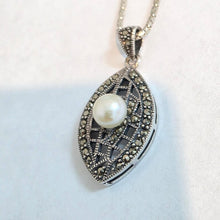 Load image into Gallery viewer, White Pearl Classy Pendant 925 Sterling Silver Handmade Hadar Designers() Last
