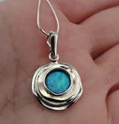 Load image into Gallery viewer, Blue Opal Earrings 9k Yellow Gold 925 Sterling Silver Hadar Designers () LAST
