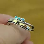 Load image into Gallery viewer, Blue Opal sz 6,7,8,9 Ring 9k Yellow Gold Sterling Silver Hadar Designers (ms)