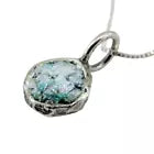 Load image into Gallery viewer, Sterling Silver Antique Roman Glass Pendant NEW Handmade Hadar Designers (AS)y