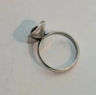 Load image into Gallery viewer, Garnet Ring 9k Yellow Gold 925 Silver sz 7.5, 8 Handmade Hadar Designers () Last