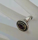 Load image into Gallery viewer, Garnet Ring 9k Yellow Gold 925 Silver sz 9 Handmade Hadar Designers () Last