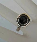 Load image into Gallery viewer, Garnet Ring 9k Yellow Gold 925 Silver sz 7.5, 8 Handmade Hadar Designers () Last