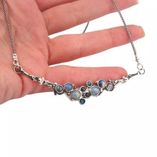 Load image into Gallery viewer, Red Garnet Pendant Necklace 925 Sterling Silver Gift Handmade Hadar Designers (H