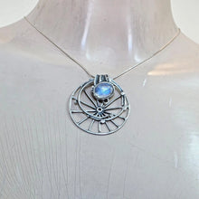 Load image into Gallery viewer, Moonstone Pendant 925 Sterling Silver Handmade Artistic Hadar Designers (H) LAST
