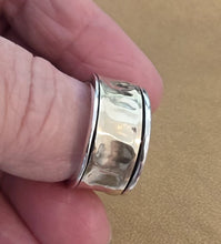 Load image into Gallery viewer, Swivel Ring 9k Gold 925 Silver sz 5.5, 6, 6.5 Handmade Hadar Designers (I r158)y