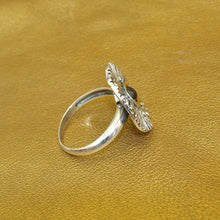 Load image into Gallery viewer, Garnet Ring 9k Yellow Gold 925 Silver sz 9 Handmade Hadar Designers () Last