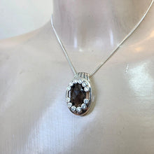 Load image into Gallery viewer, Smokey Zircon Pendant 925 Sterling Silver Art Gift Hadar Designers () Last