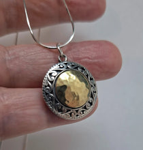Load image into Gallery viewer, Hadar Designers 9k Yellow Gold Sterling Silver Zircon Impressive Pendant (Ms)Y