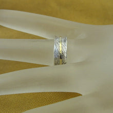 Load image into Gallery viewer, Spin Ring 9k Gold Sterling Silver 7.5, 8 Swivel Handmade Hadar Designers ()LAST