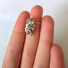 Load image into Gallery viewer, Pink Tourmaline Pendant 9k Yellow Gold Sterling Silver Hadar Designers (MS) Last