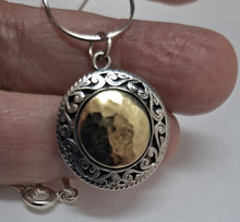 Load image into Gallery viewer, Hadar Designers 9k Yellow Gold Sterling Silver Zircon Impressive Pendant (Ms)Y