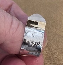 Load image into Gallery viewer, Moonstone Ring 9k Yellow Gold 925 Sterling Silver sz 6.5 Hadar Designers (I)LAST