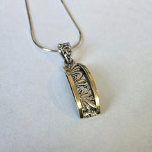 Load image into Gallery viewer, Filigree Pendant 9k Yellow Gold 925 Sterling Silver Handmade Hadar Designers(S)y