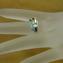 Load image into Gallery viewer, Blue Opal sz 6,7,8,9 Ring 9k Yellow Gold Sterling Silver Hadar Designers (ms)